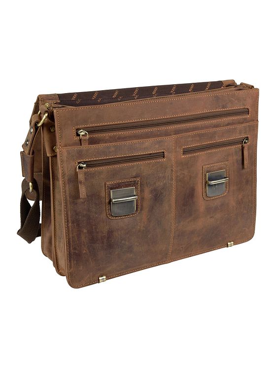Greenburry Vintage XL dokumentmappe i læder 40 cm