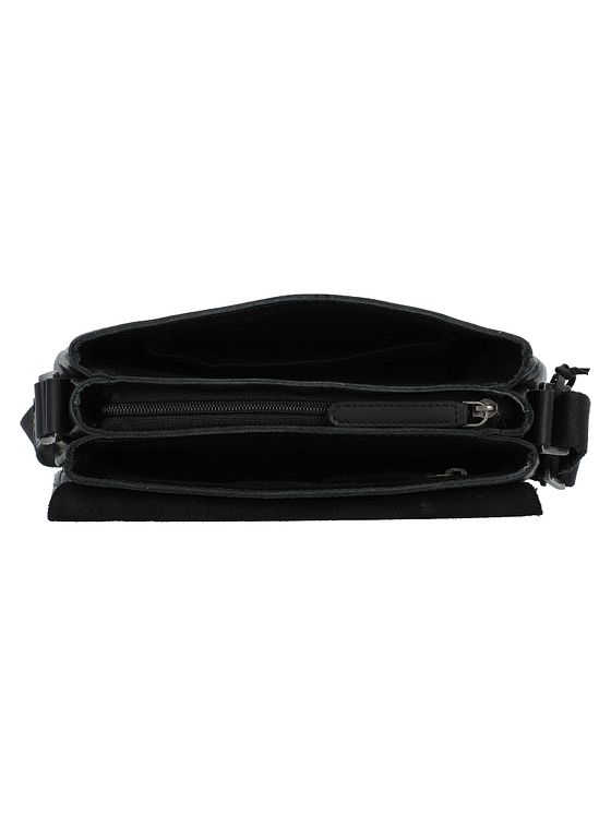 Greenburry Pure Black Skuldertaske Læder 23 cm