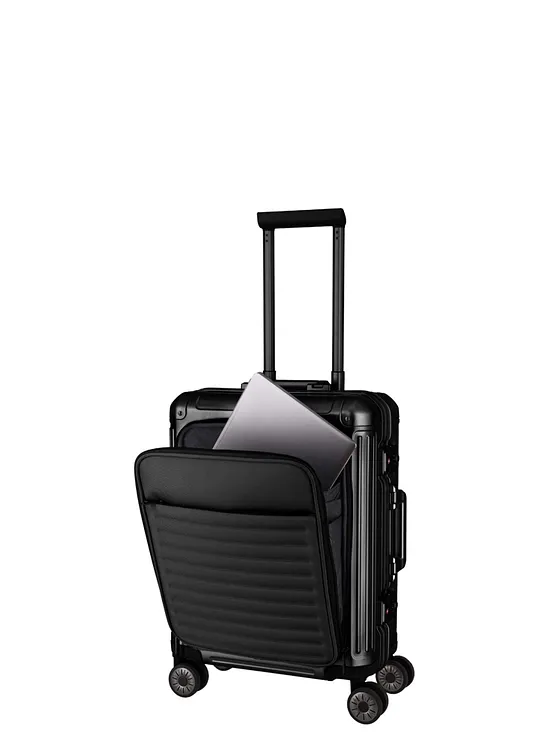 Travelite Maleta de cabina Next de 4 ruedas, de aluminio, 55 cm, con compartimento para portátil Travelite Maleta de cabina Next de 4 ruedas, de aluminio, 55 cm, con compartimento para portátil