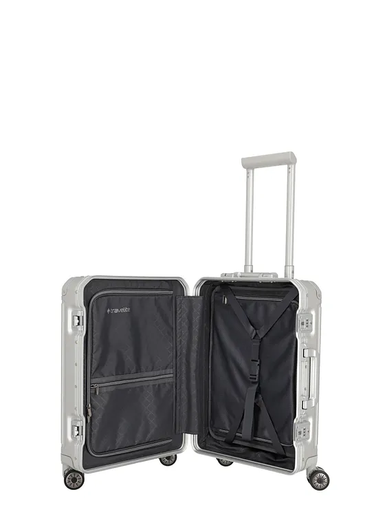 Travelite Next 4-pyöräinen käsimatkatavara, Alumiini, 55 cm Travelite Next 4-pyöräinen käsimatkatavara, Alumiini, 55 cm