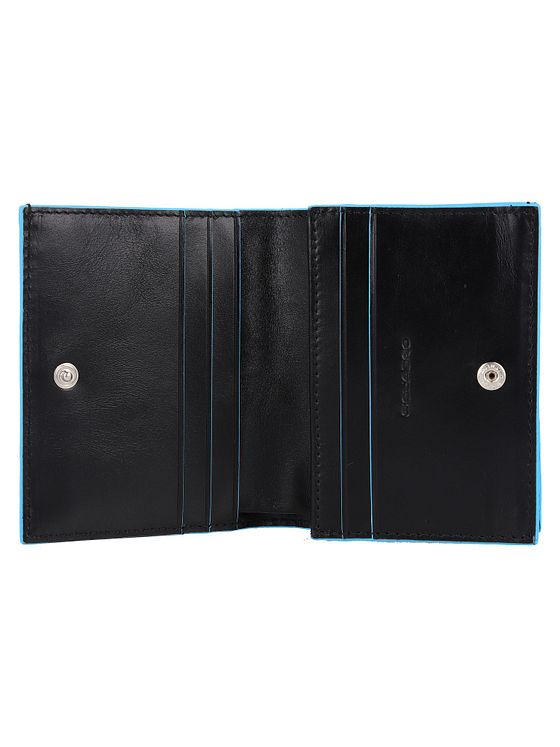 Piquadro Blå firkantet pung i læder 11 cm