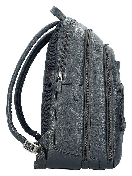 Piquadro Vibe-rygsæk i læder 43 cm med rum til bærbar computer Piquadro Vibe-rygsæk i læder 43 cm med rum til bærbar computer