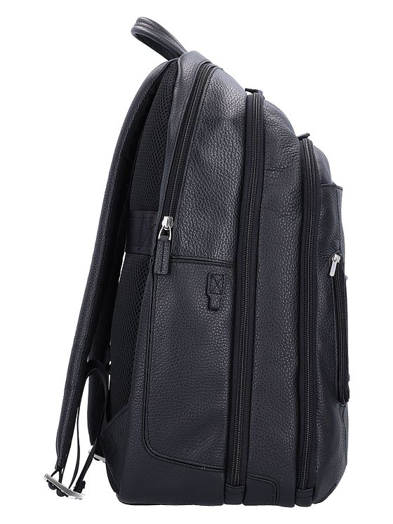 Piquadro Vibe-rygsæk i læder 43 cm med rum til bærbar computer Piquadro Vibe-rygsæk i læder 43 cm med rum til bærbar computer