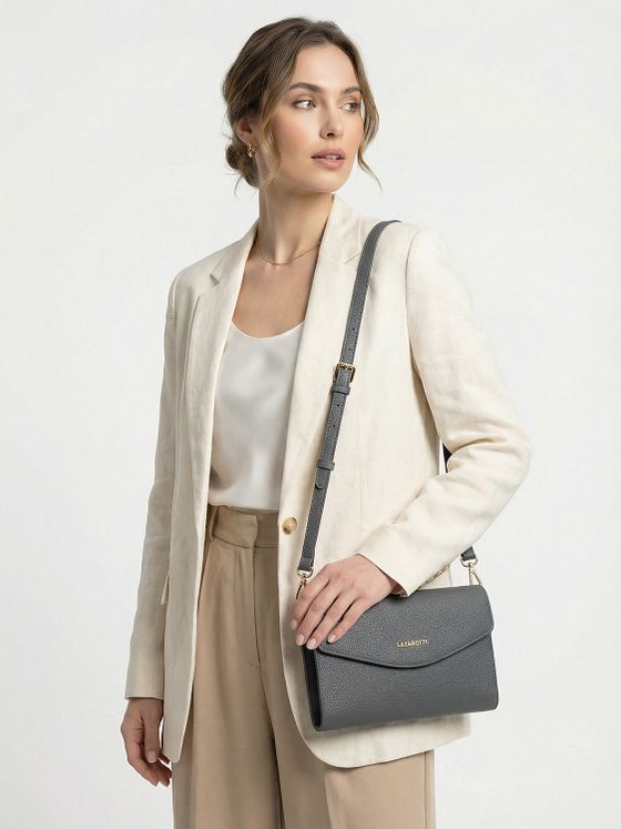 Lazarotti Bologna Leather Clutch skuldertaske i læder 23 cm