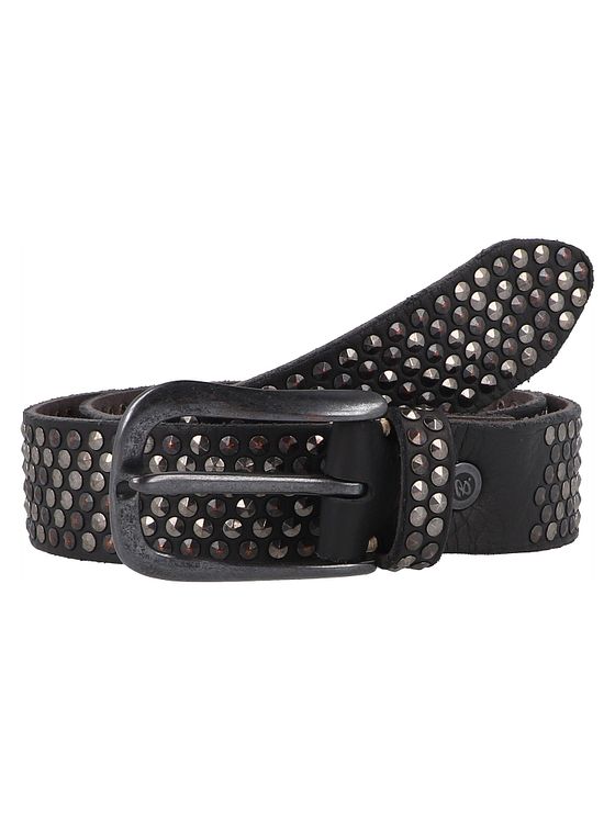 b.belt Bælte i læder med nitter