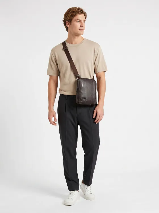 Piquadro Russel Bolsa de hombro Piel natural 27 cm Piquadro Russel Bolsa de hombro Piel natural 27 cm