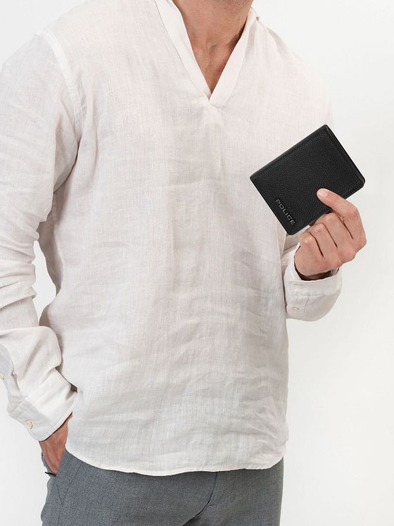 Police Pung RFID-læder 9,5 cm, der kan foldes ud