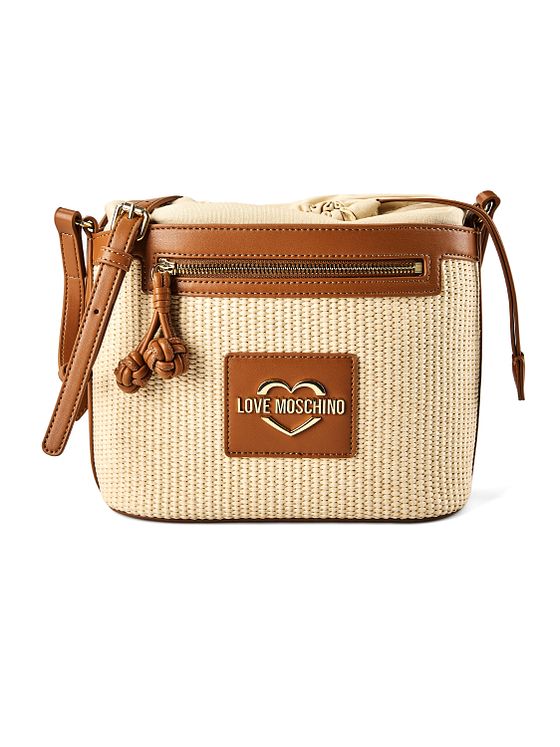 Love Moschino Straw Chic Taška na šňůrku 24 cm