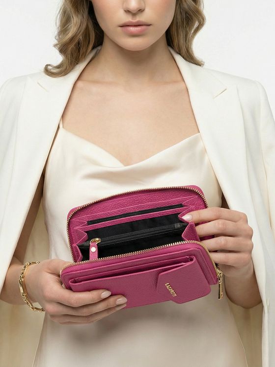 Lazarotti Bologna Leather Zip-Around Peněženka Pouzdro na mobilní telefon kožené 19 cm