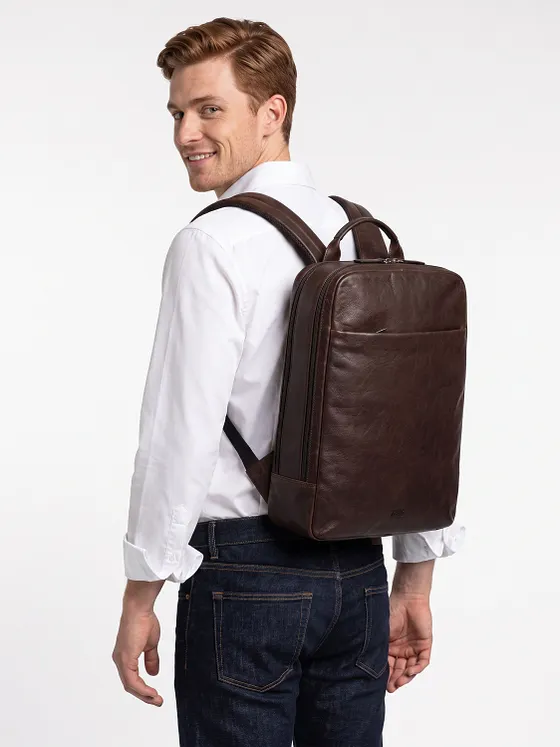 Jost Glasgow Daypack RFID-beskyttelse Læder 44 cm Laptoprum Jost Glasgow Daypack RFID-beskyttelse Læder 44 cm Laptoprum