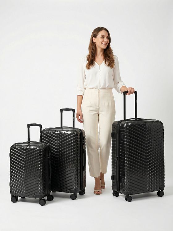 Redolz Essentials 18 4 kolečka Sada kufrů 3-dílný s roztažitelným záhybem