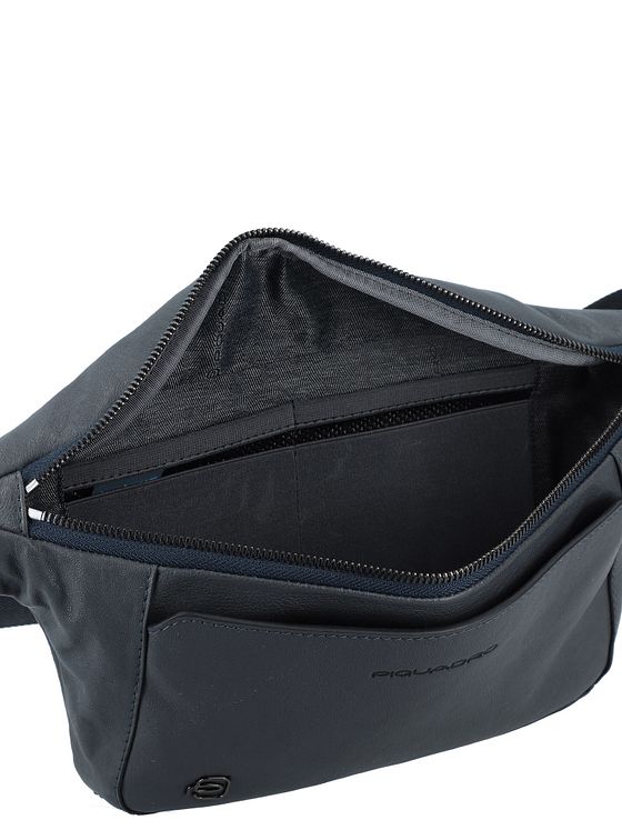 Piquadro Sort firkantet bæltetaske i læder 31 cm Piquadro Sort firkantet bæltetaske i læder 31 cm