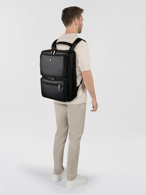 Jekyll & Hide Business batoh RFID ochrana Kůže 43 cm Kapsa na notebook