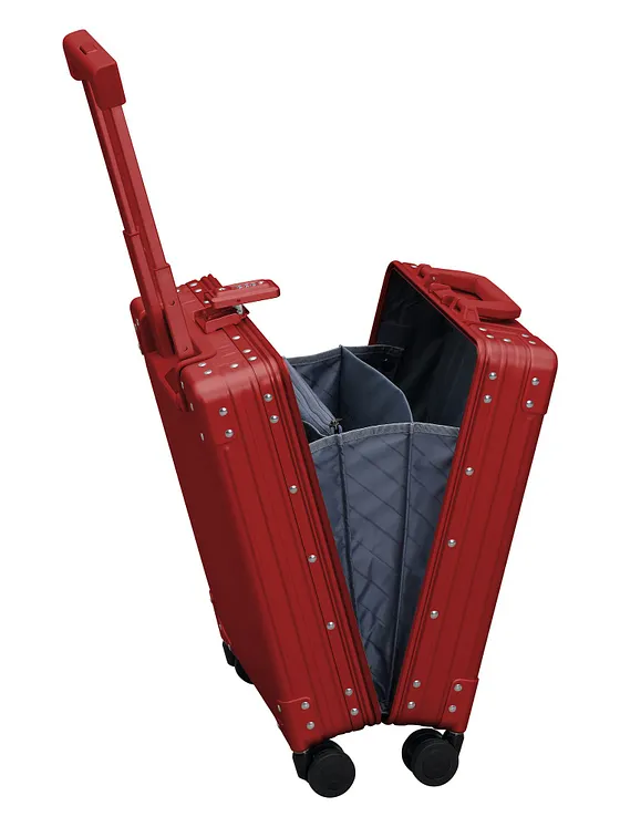 Aleon Business-kabinväska med 4-hjulig konstruktion i Aluminium, 50 cm, med fack för bärbar dator
