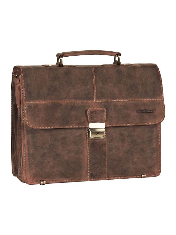 Greenburry Vintage lædermappe 38 cm med 2 hovedrum Greenburry Vintage lædermappe 38 cm med 2 hovedrum