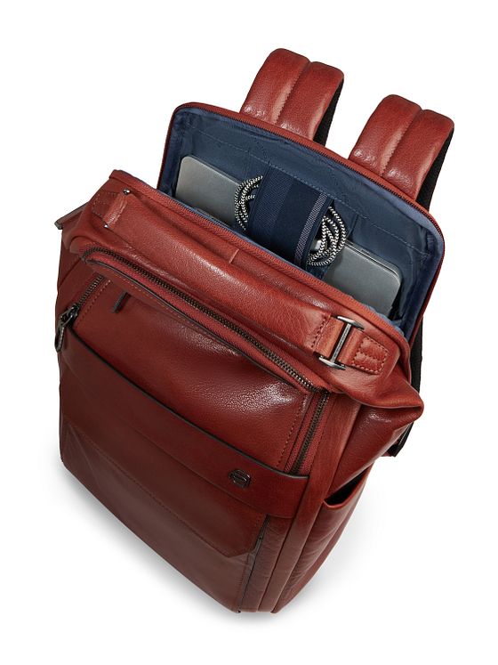 Piquadro Solm Daypack Læder 39 cm Laptoprum