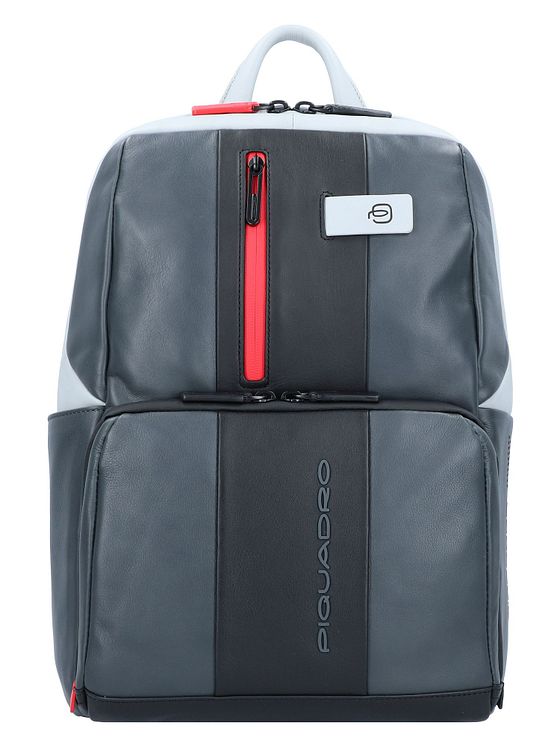 Piquadro Urban-rygsæk i læder 39 cm med rum til bærbar computer