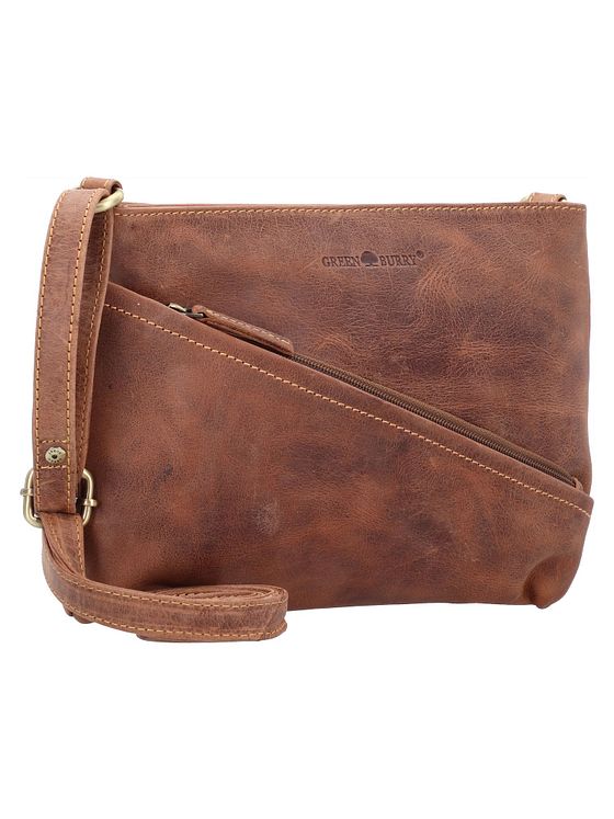 Greenburry Vintage skuldertaske i læder 25 cm