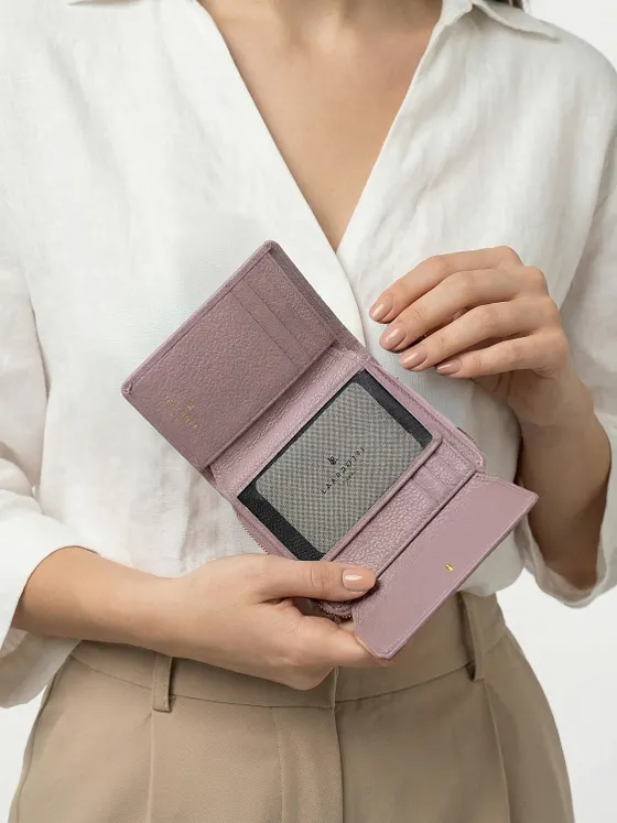 Lazarotti Cartera de piel «Bologna» con cremallera envolvente, 12 cm