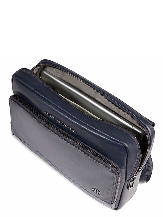 Piquadro Philip Skuldertaske Læder 27 cm