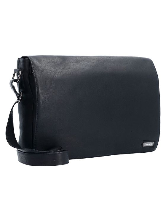 Greenland Nature Sort Nappa Messenger-læder 38 cm