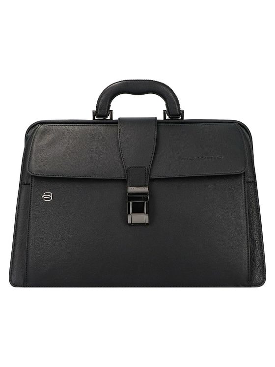 Piquadro Sort firkantet dokumentmappe i læder 37 cm Piquadro Sort firkantet dokumentmappe i læder 37 cm