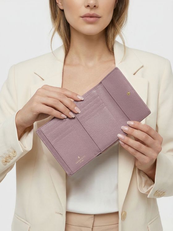 Lazarotti Bologna Kožená peněženka XL s přihrádkou na zip kůže 14 cm