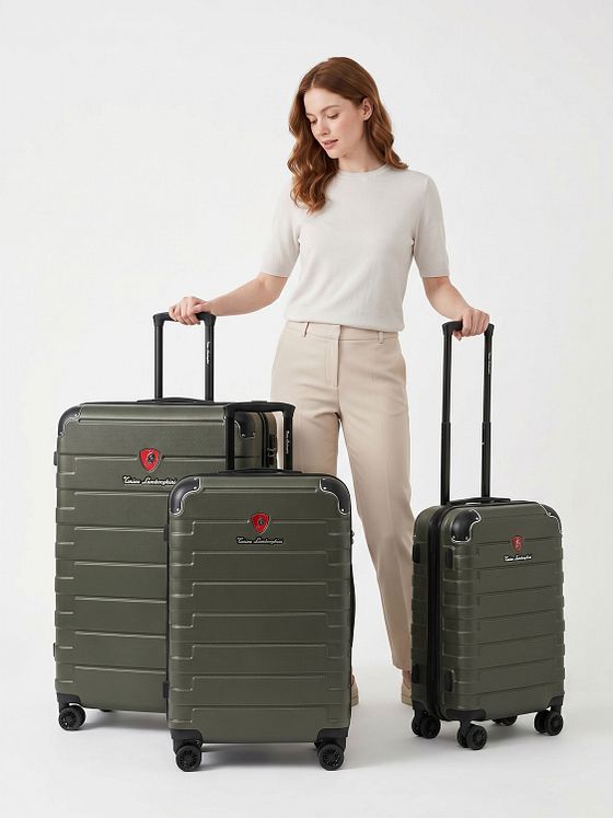 Tonino Lamborghini Tonino Lamborghini Milano Trolley 3-SET med stretchfold og XL-kuffert Tonino Lamborghini Tonino Lamborghini Milano Trolley 3-SET med stretchfold og XL-kuffert
