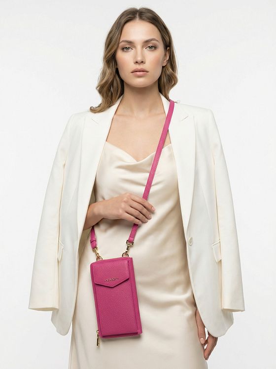 Lazarotti Bologna Leather Zip-Around Peněženka Pouzdro na mobilní telefon kožené 19 cm