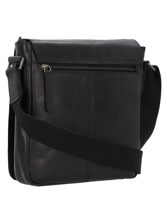 Greenburry Pure Black Skuldertaske Læder 22 cm