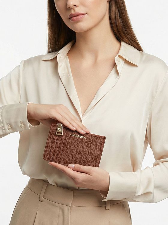 Lazarotti Bologna lædernøgleholder Kortholder i læder 11,5 cm med rum til luftmærker