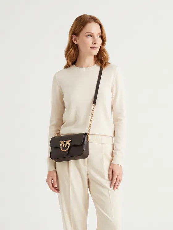 PINKO Love One Crossbody-väska Läder 21 cm PINKO Love One Crossbody-väska Läder 21 cm