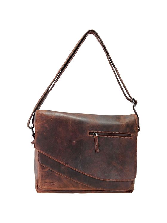 Greenland Nature Montana skuldertaske I læder 35 cm Greenland Nature Montana skuldertaske I læder 35 cm