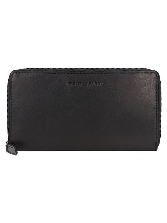 Greenburry Pure Black Pung RFID-beskyttelse Læder 19.5 cm