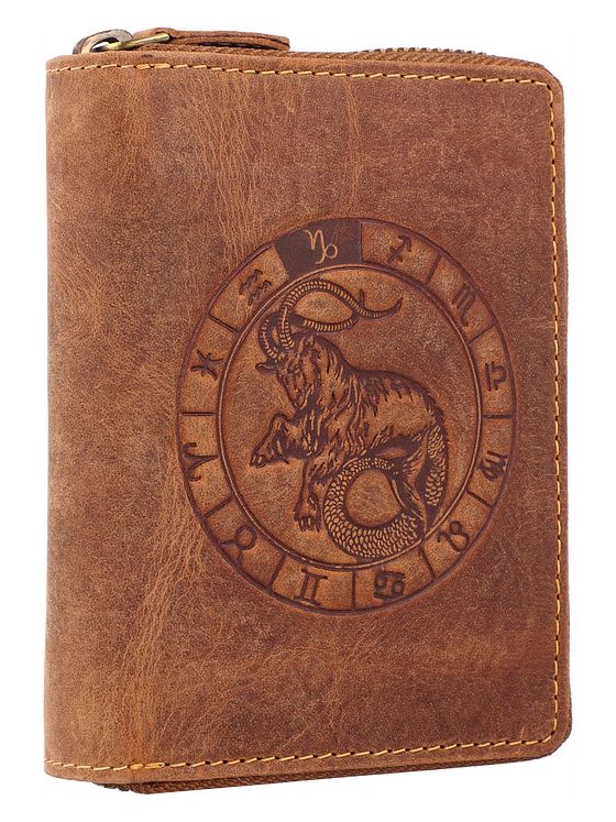 Greenburry Vintage pung med stjernetegn i læder 10 cm