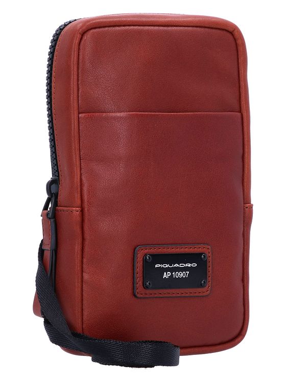 Piquadro Harper mobiltelefontaske i læder 12 cm