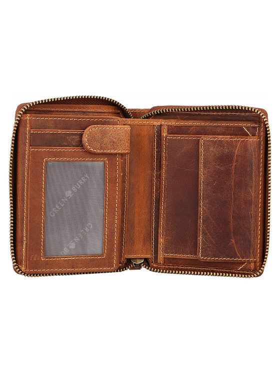 Greenburry Vintage pung med stjernetegn i læder 10 cm Greenburry Vintage pung med stjernetegn i læder 10 cm