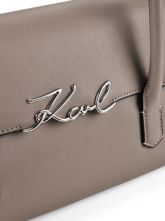 Karl Lagerfeld Signature Bolsa de hombro Piel natural 37 cm