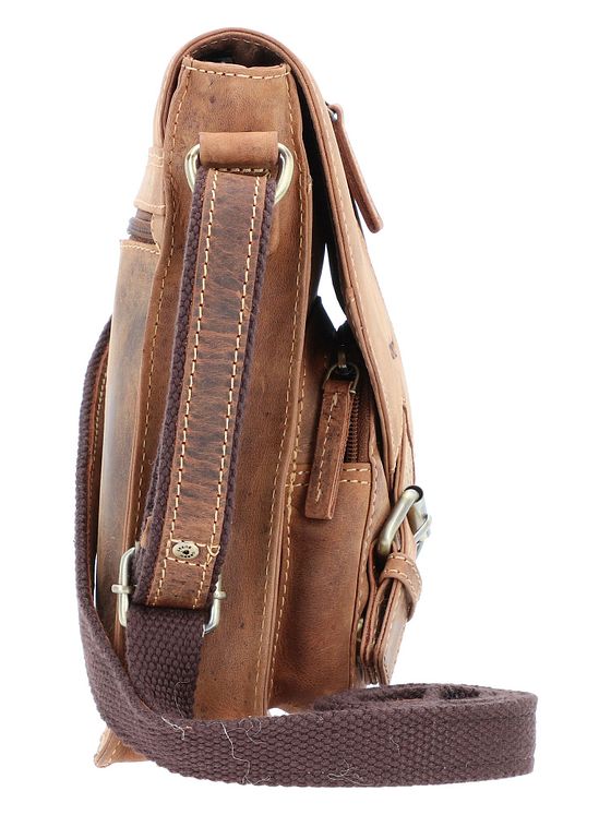 Greenburry Vintage skuldertaske i læder 18 cm