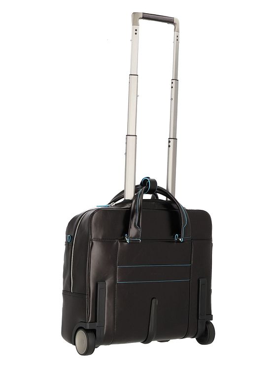 Piquadro Blue Square 2-hjulet business-trolley i læder med 36 cm rum til bærbar computer