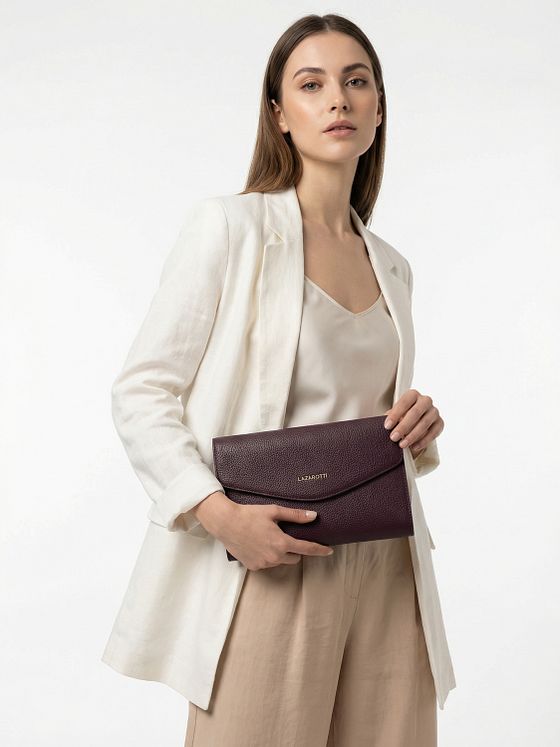 Lazarotti Bologna Leather Clutch skuldertaske i læder 23 cm