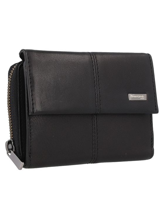 Greenland Nature Black Nappa Pung RFID-beskyttelse Læder 13 cm