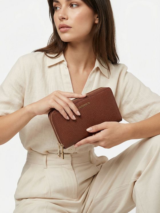 Lazarotti Bologna Leather XL Double Zip-Around Wallet RFID Leather 20 cm Lazarotti Bologna Leather XL Double Zip-Around Wallet RFID Leather 20 cm