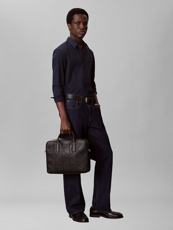 Calvin Klein Embossed Dokumenttaske 36 cm Laptoprum