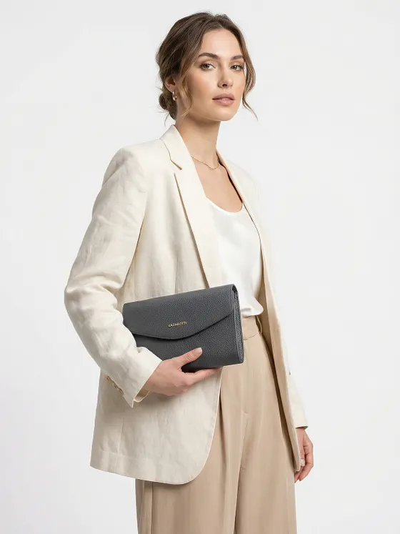 Lazarotti Bolsa de hombro de piel «Bologna» con correa para colgar, 23 cm Lazarotti Bolsa de hombro de piel «Bologna» con correa para colgar, 23 cm