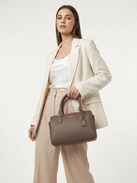 Lazarotti Bologna læder bowling-taske håndtaske læder 26 cm Lazarotti Bologna læder bowling-taske håndtaske læder 26 cm