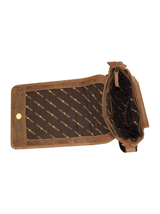 Greenburry Vintage skuldertaske i læder 23 cm