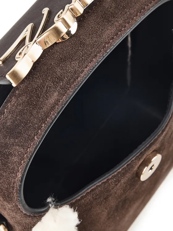 Karl Lagerfeld Signature Mini Bolso Piel natural 18 cm Karl Lagerfeld Signature Mini Bolso Piel natural 18 cm