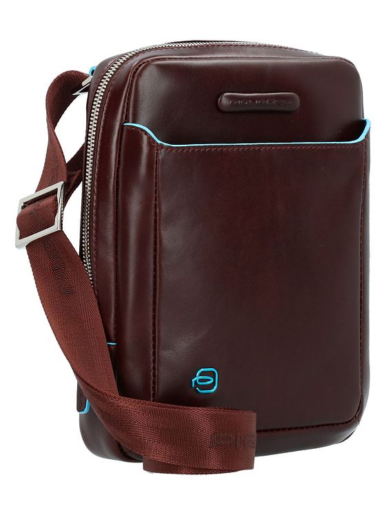 Piquadro Blå firkantet skuldertaske i læder 22 cm Piquadro Blå firkantet skuldertaske i læder 22 cm