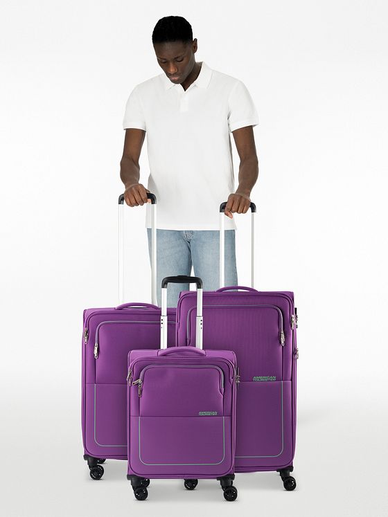 American Tourister Air Wave 4 hjul Kuffert 3-delt med strækfold